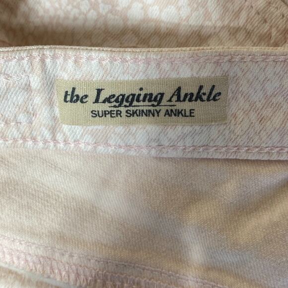 Adriano Goldschmied The Legging Ankle Super Skinny Ankle 26R Snake Print Pink - Picture 10 of 15
